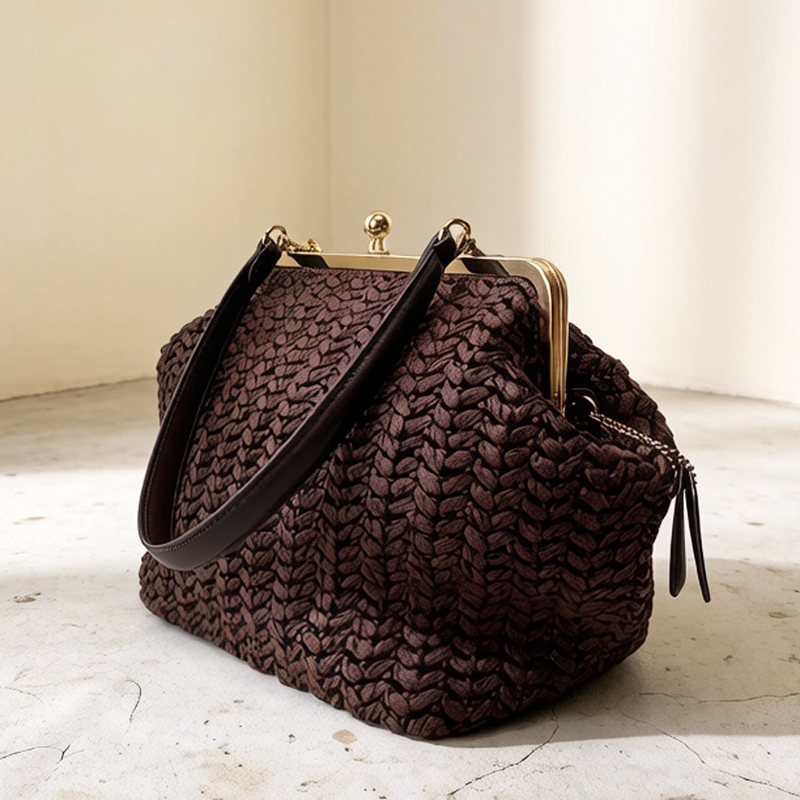 Women Bags 2026 Trends - Bolso de hombro de rafia tejido