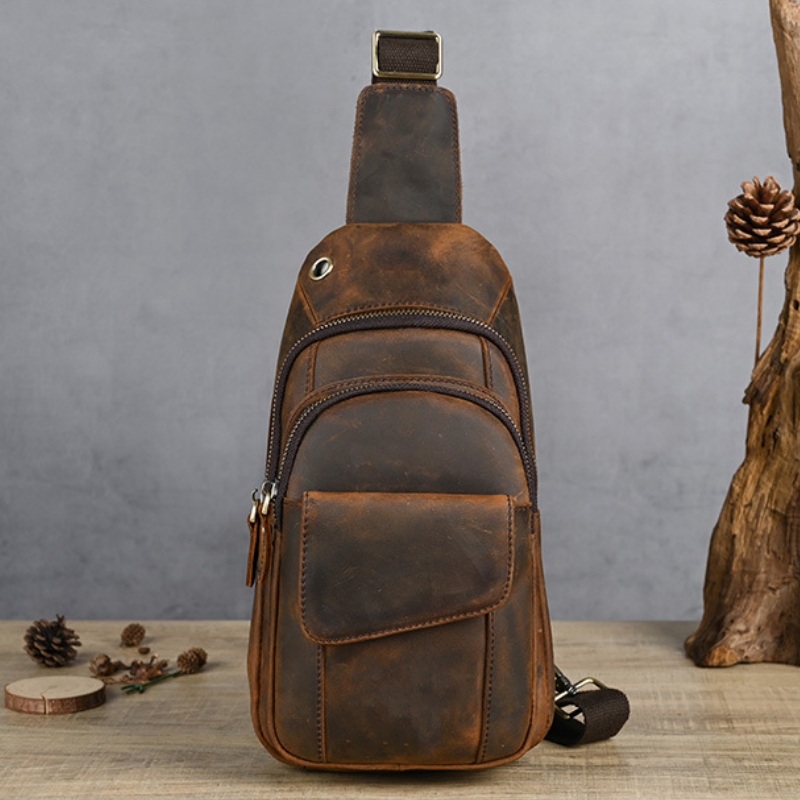 Saddle Bag Leather - Bolso de pecho multifunción de lujo