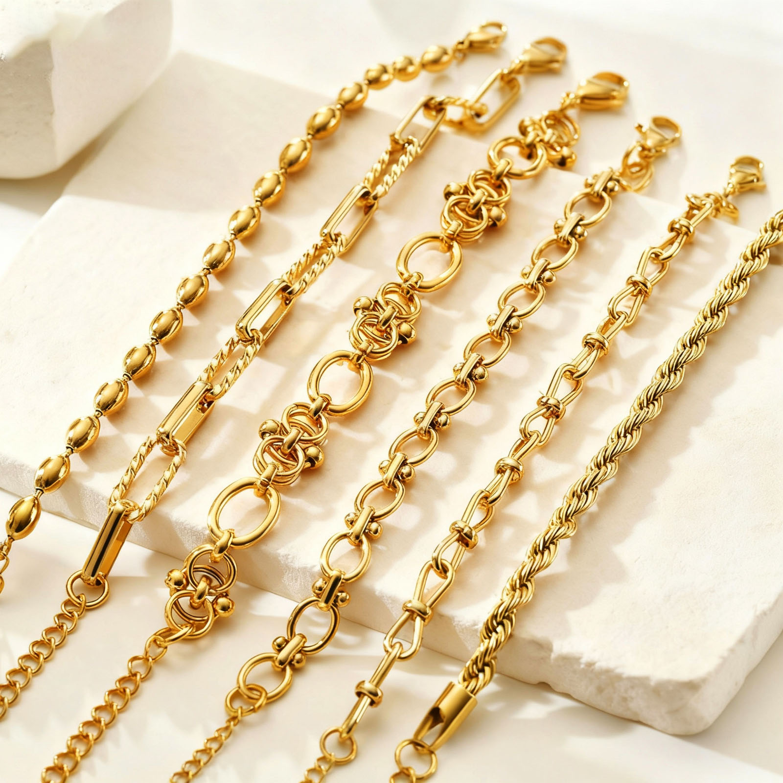 Women Bags Price - Pulsera de cadena gruesa chapada en