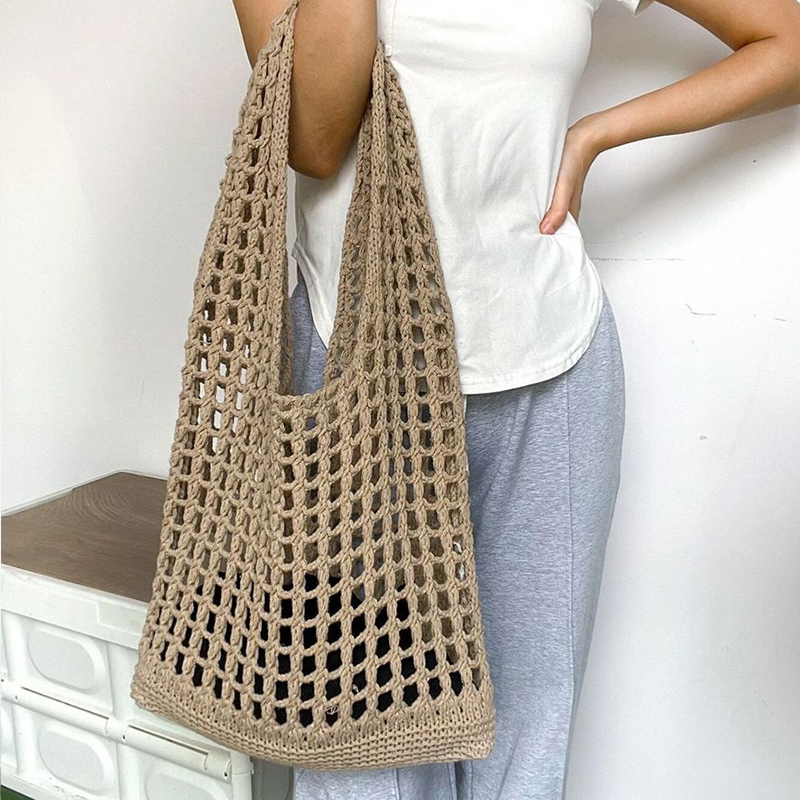 Crochet Market Bag - Bolsos de ganchillo de moda para