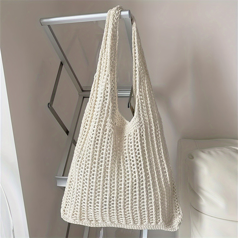 Crochet Market Bag - Bolso de hombro tejido de gran
