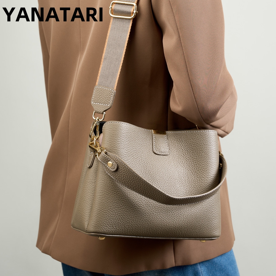 Women Bags Grey - YANATARI Bolso de Mujer de Cuero