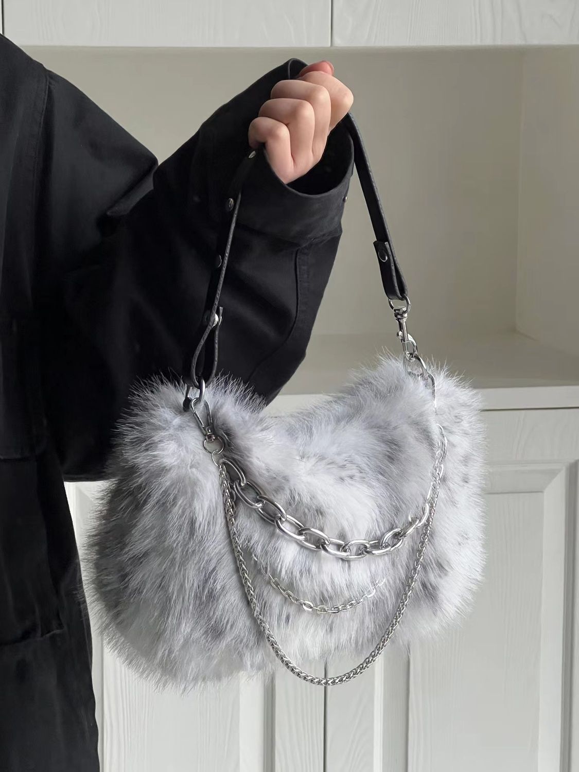 Women Bags Grey - JIAERDI-Bolso de mano Vintage Y2K para