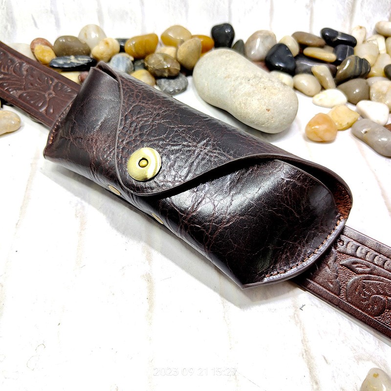 Saddle Bag Leather - Blongk-estuche para gafas de sol, riñonera