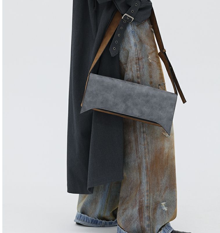 Women Bags Grey - JIAERDI-Bolso de hombro gris Vintage para