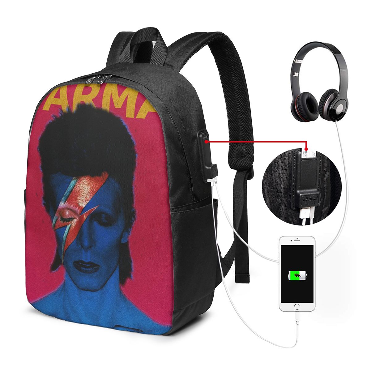 Women Bags For Travel - Mochila Davids Bowied, bolsa de viaje