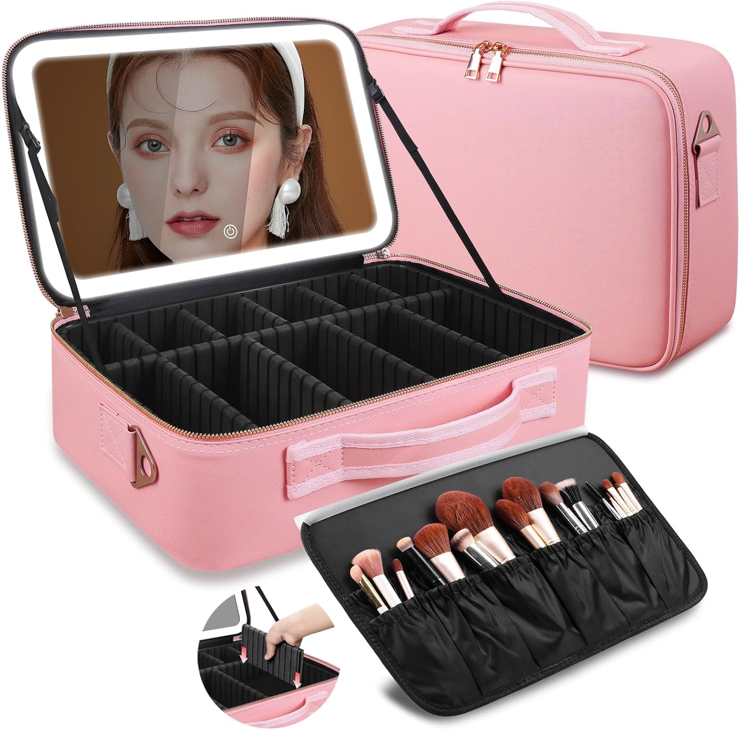 Womens Backpack - Bolsa de Maquillaje de Gran Capacidad