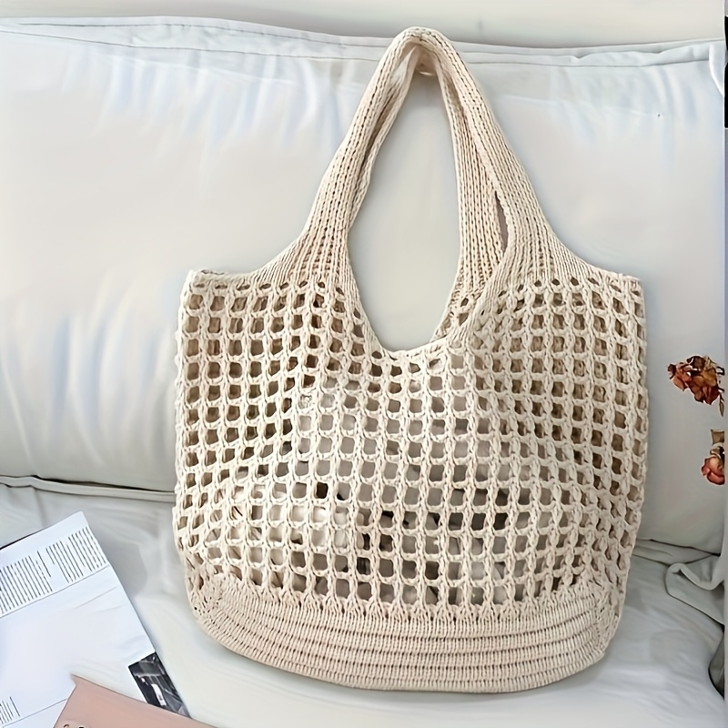 1 bolso de mano de ganchillo p - Crochet Market Bag reseña y precio