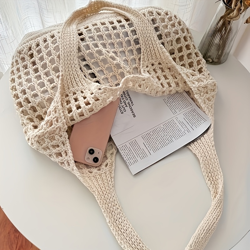1 bolso de mano de ganchillo p - Crochet Market Bag reseña y precio