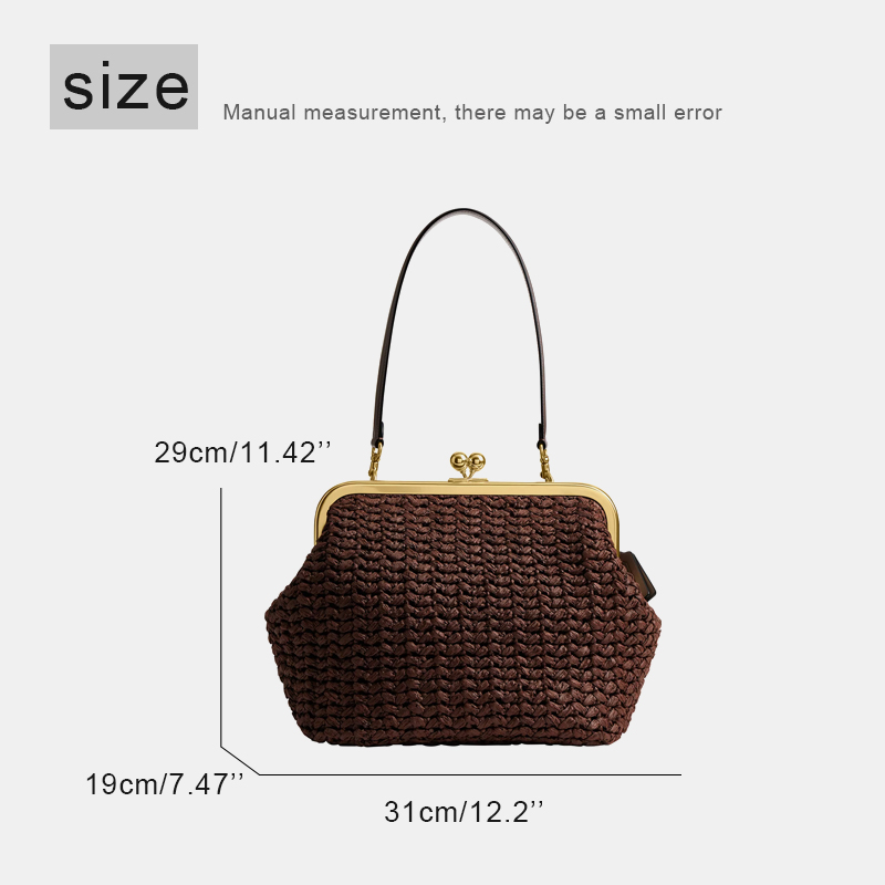 Bolso de hombro de rafia tejid - Women Bags 2026 Trends reseña y precio