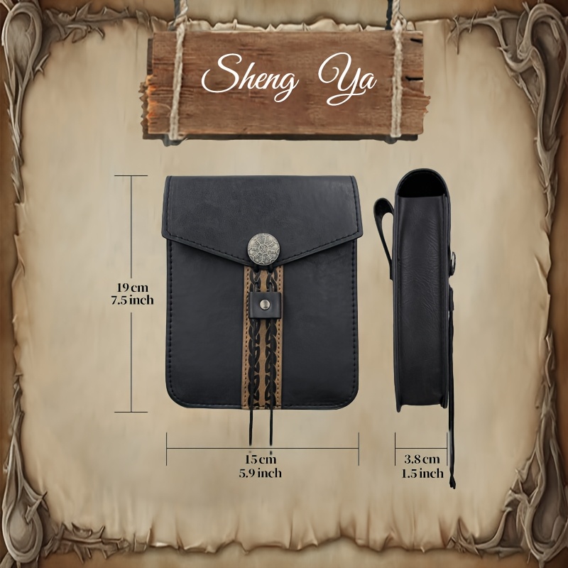 2 uds cinturón de cuero sintét - Saddle Bag Leather reseña y precio