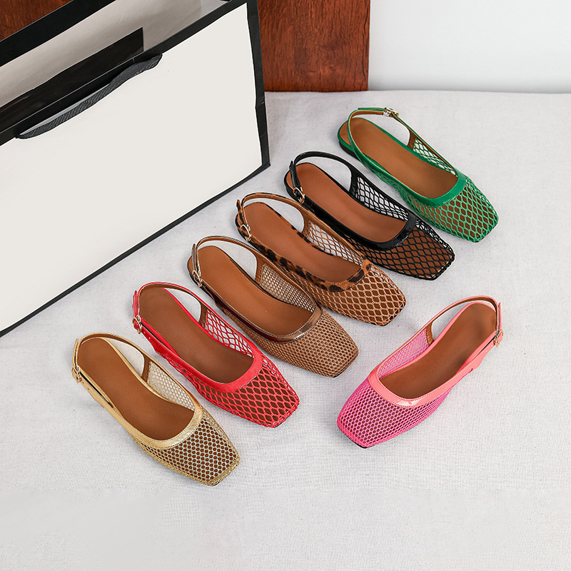 Sandalias de malla con punta c - Women Bags And Shoes reseña y precio