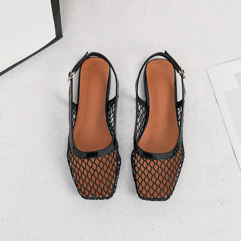 Sandalias de malla con punta c - Women Bags And Shoes reseña y precio