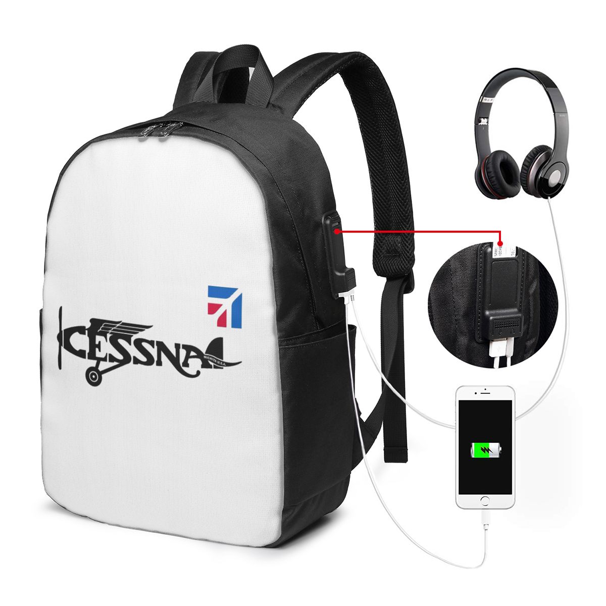 Mochila con logotipo de Cessna - Women Bags For Travel reseña y precio