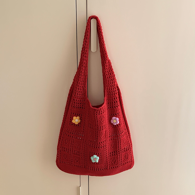 Bolsos de mano de ganchillo se - Crochet Market Bag reseña y precio