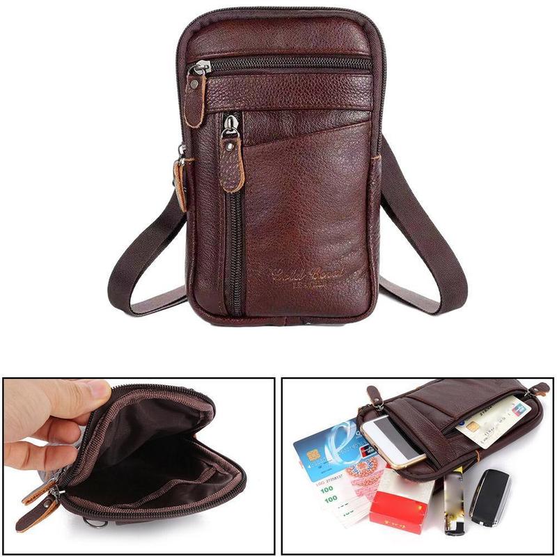 Bolso de cuero genuino para ho - Saddle Bag Leather reseña y precio