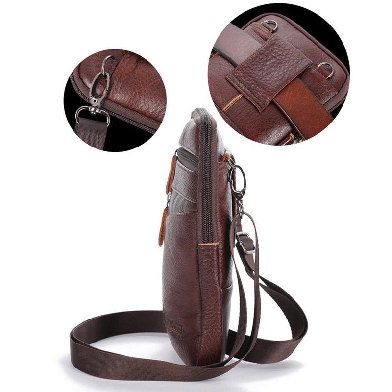 Bolso de cuero genuino para ho - Saddle Bag Leather reseña y precio