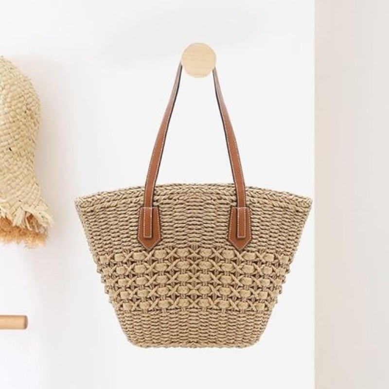 Nuevo Bolso de Hombro de Paja  - Crochet Market Bag reseña y precio