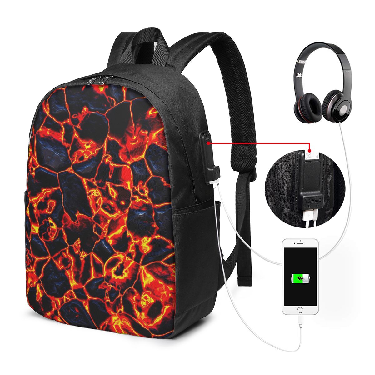Mochila Magma Volcano Lava Fir - Women Bags For Travel reseña y precio
