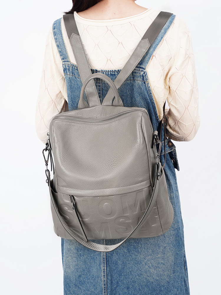 Mochila Zency Premium de Cuero - Women Bags Grey reseña y precio