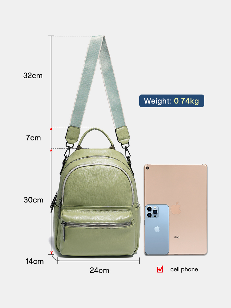 Zency-mochila de cuero para mu - Women Bags Grey reseña y precio