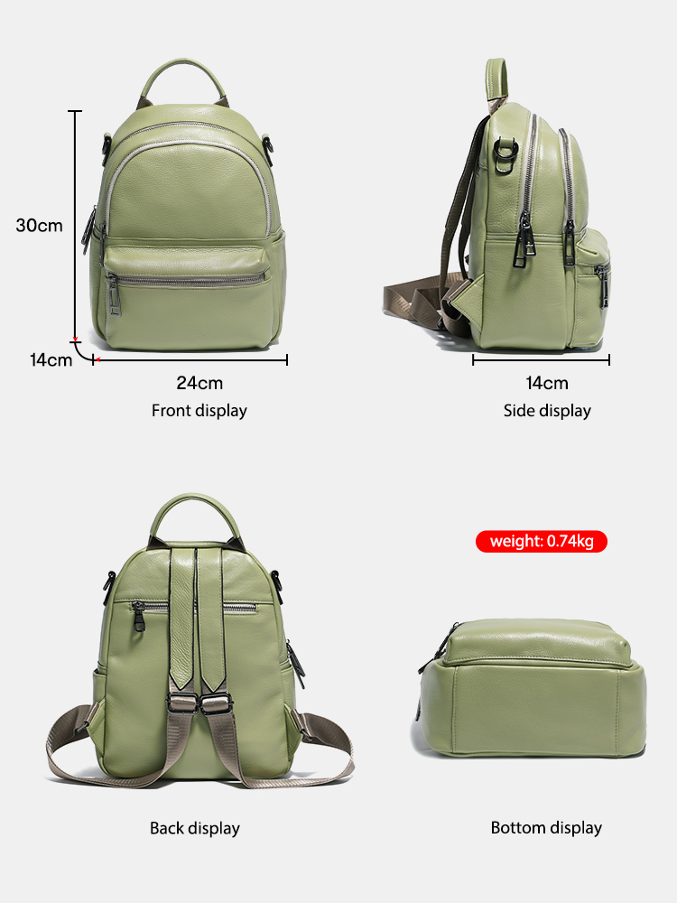 Zency-mochila de cuero para mu - Women Bags Grey reseña y precio