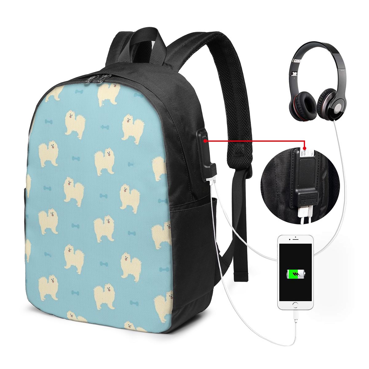 Mochila Samoyed Dog para viaje - Women Bags For Travel reseña y precio