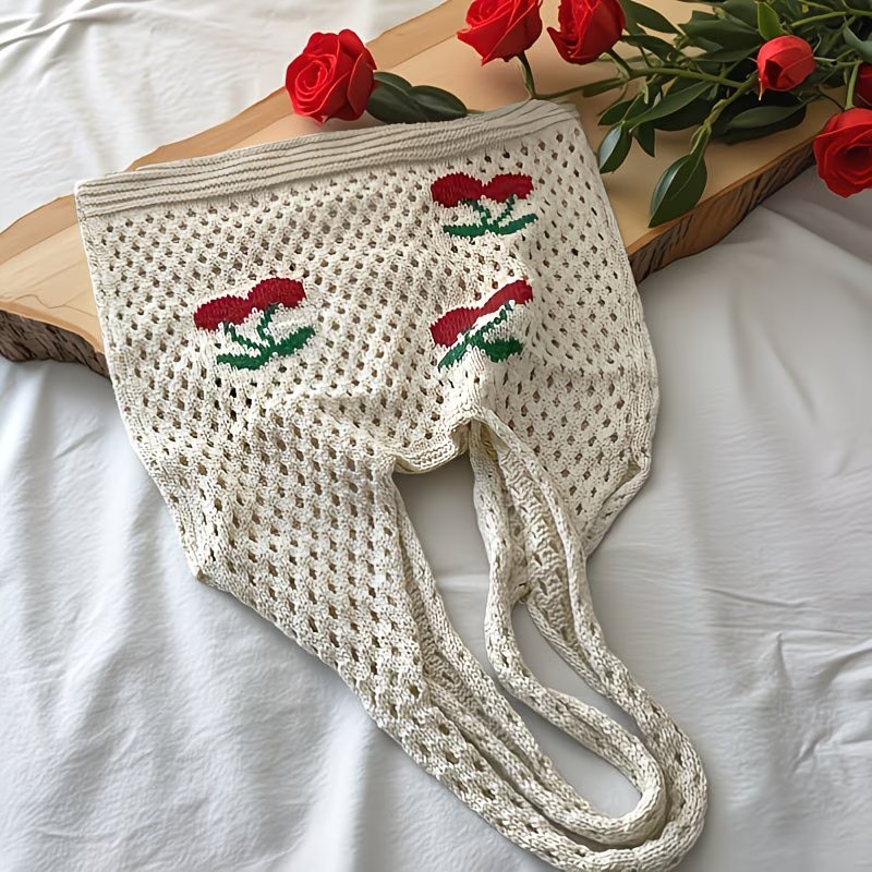Bolso de hombro de gran capaci - Crochet Market Bag reseña y precio