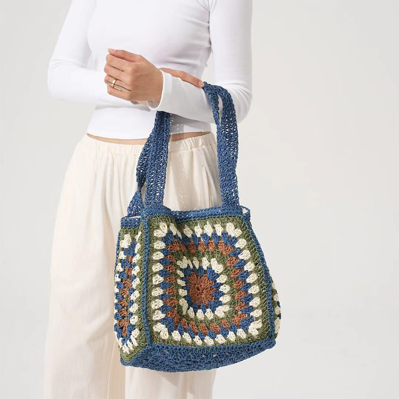 Bolso tejido a mano de verano, - Crochet Market Bag reseña y precio