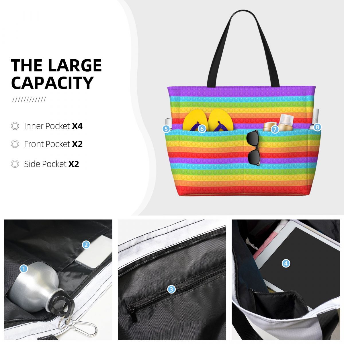 Bolsa de Playa con Patrón Vect - Women Bags Vector reseña y precio