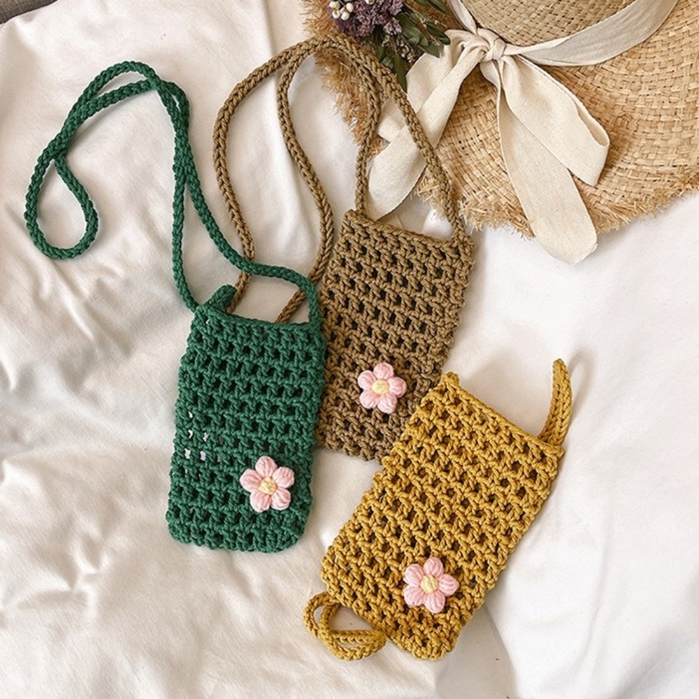 Bolso cruzado tejido de flores - Crochet Market Bag reseña y precio