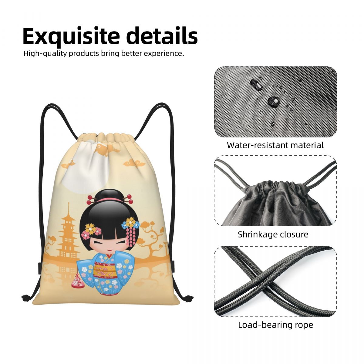 Mochila japonesa Maiko Kokeshi - Women Bags Vector reseña y precio