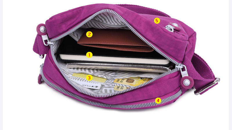 Bolso de hombro de nailon para - Women Bags Grey reseña y precio