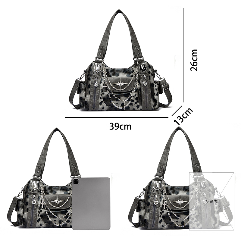 Bolso de Hombro con Estampado  - Women Bags Grey reseña y precio
