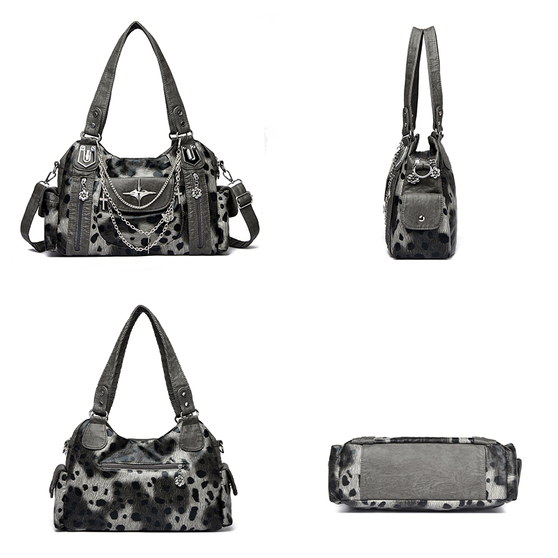 Bolso de Hombro con Estampado  - Women Bags Grey reseña y precio