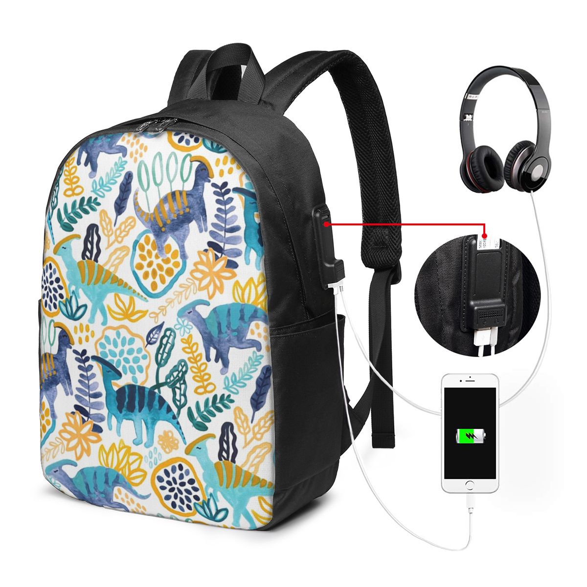 Mochila Gouache Parasaurolophu - Women Bags For Travel reseña y precio
