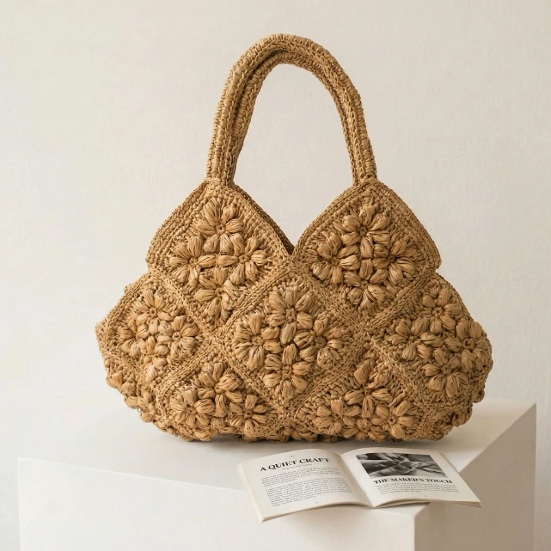 Bolso de playa tejido a mano d - Crochet Market Bag reseña y precio